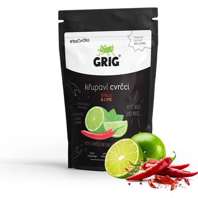Grig křupaví cvrčci Chilli a Limetka 20 g