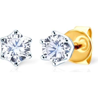 SAVICKI Обеци Savicki: двуцветно злато. диаманти