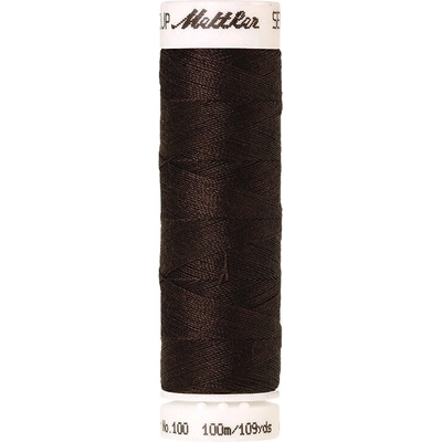 Nitě SERALON 100m na univerzální šití, polyester AMANN Mettler - více barev 6677: 1382 tmavě hnědá