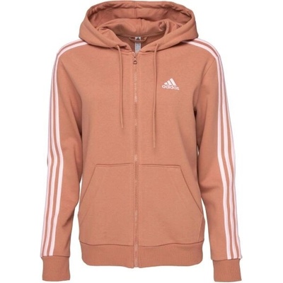 adidas dámska s kapucňou s nášivkou hnedá