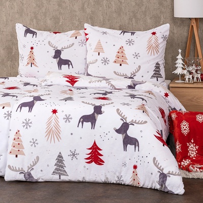 4Home Povlečení Cute reindeer mikroflanel 160x200 70x80