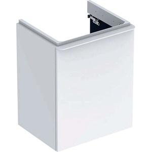 Geberit Smyle Square - Шкафче за умивалник, 49x41x62 см, 1 врата, панти отдясно, лъскаво бяло/матово бяло 500.363. 00.1 (500.363.00.1)