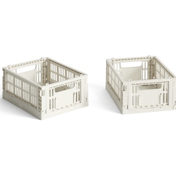 Hay Colour Crate Mini Кошници за съхранение, мръсно бяло, 2 бр (AE358-A668-AB90)