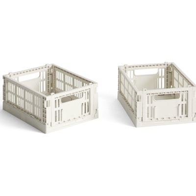 Hay Colour Crate Mini Кошници за съхранение, мръсно бяло, 2 бр (AE358-A668-AB90)