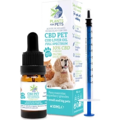 CBD olej Plant of Life 10% CBD a 1% CBG olej pre zvieratá 10 ml