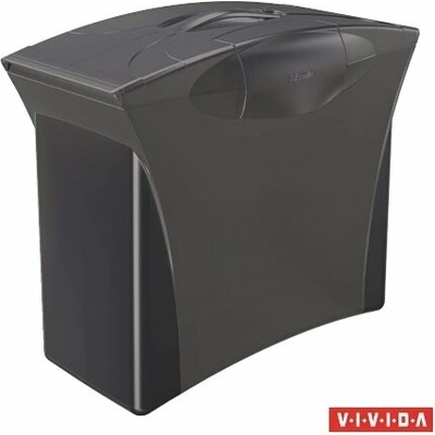 Zásobník na závesné dosky, plast, 5 ks závesných dosiek, mobilný, ESSELTE "Europost", Vivida čierna