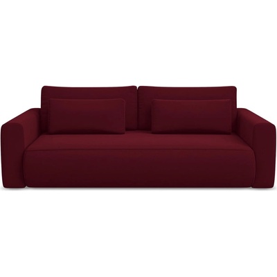 makamii Кадифен разтегателен диван с място за съхранение в цвят бордо 238 cm Kapua - Makamii (KAPUA_3SF_3_P1_C14)