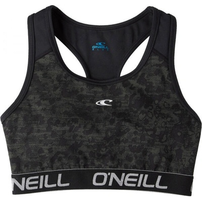 O'Neill ACTIVE SPORT TOP dievčenská podprsenka tmavo sivá,biela