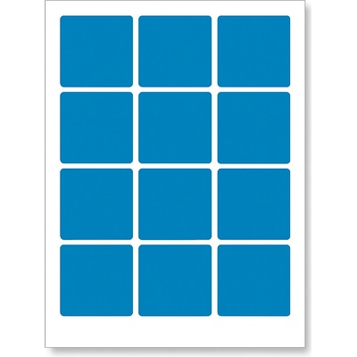 CDRmarket ETR0ECO6060A420BLUE Samolepicí etikety 60 x 60 mm 12 etiket A4 20 listů modré