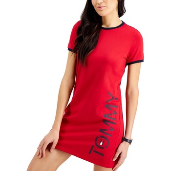 Tommy Hilfiger dámské šaty Vertical Logo červené