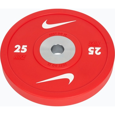 Nike strength Бъмпър тежести Nike Strength Pro Urethane Bumper Plates 25 kg red/white