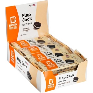 Born Winner Flap Jack Oat Bar | with Topping [12 x 100 грама] Бисквити с крем