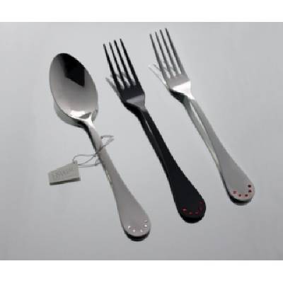 Комплект прибори ROCCO с 5 бр. бели кристали SWAROVSKI - 24 части (Herdmar 089-3024-SB00-E16)