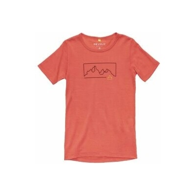 Devold Active Outline Tee Kid červená