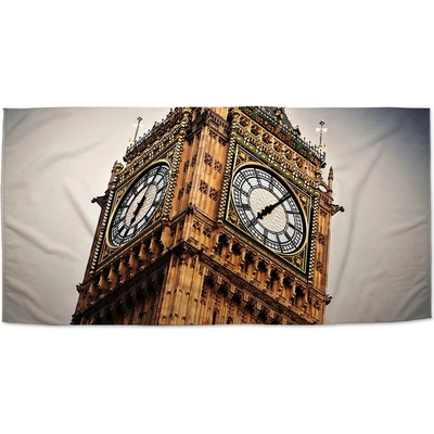 Sablio Ručník s potiskem Clock tower 50 x 100 cm