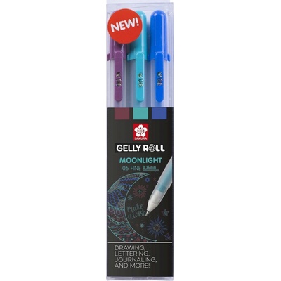Sakura poxpgbmoo3f Gelly Roll Moonlight 06 0.35 mm sada 3 barev Galaxie
