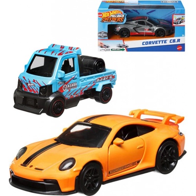 MATTEL HOT WHEELS Auto zpětný chod kovové 8 druhů 1:43