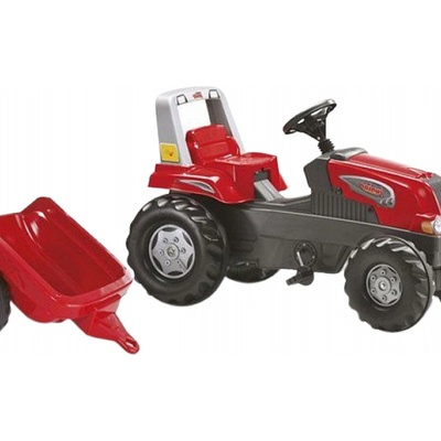 Rolly Toys Šliapací traktor Rolly Kid-x s vlečkou červený
