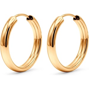 SAVICKI Леки златни обеци халки savicki 585, 1, 6 см