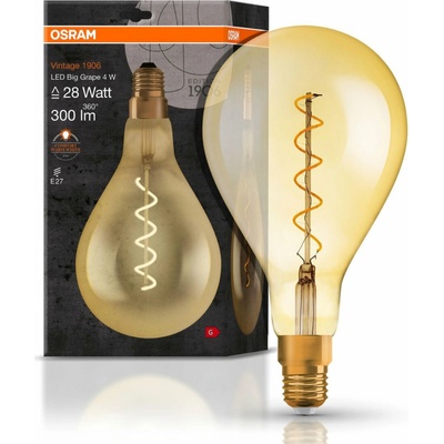 Osram industriálna LED žiarovka E27 4 W VINTAGE teplá biela 4058075091993
