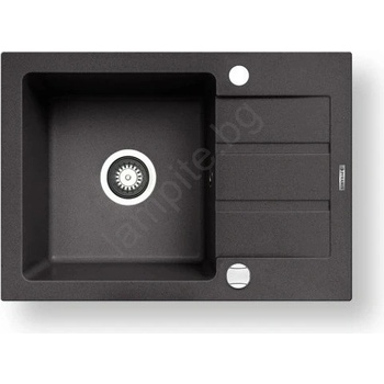 Pyramis 70166501 - Кухненска мивка NEXT 62x44 см гранит мат черен (PY0020)