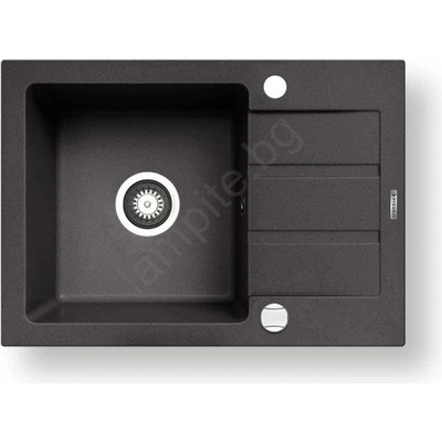 Pyramis 70166501 - Кухненска мивка NEXT 62x44 см гранит мат черен (PY0020)