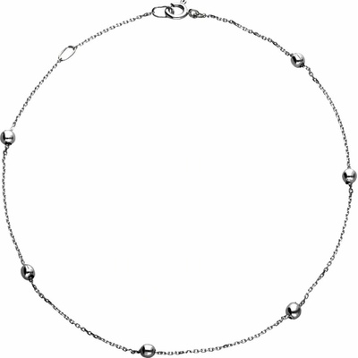 Zlaton Náramek bílé zlato s kuličkami anker vel.26 1.80g N06082500129