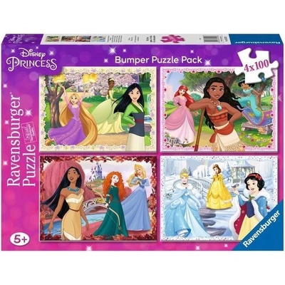 Ravensburger 4dílné Disney Princezny 4x100 dílků