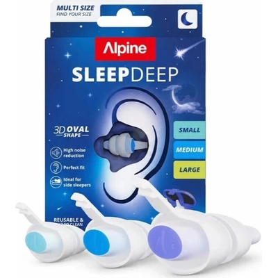 ALPINE SLEEPDEEP MULTI Špunty do uší na spaní Bílá,Mix