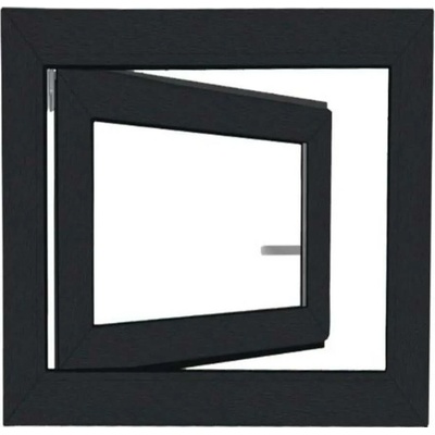 Hobby Roof Okno plastové BRAVO bílé/antracit 7016, OS1 60x90 P, 2sklo, 4kom/60mm