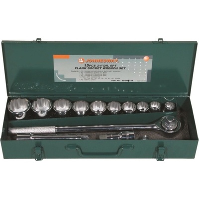 JONNESWAY Gola sada 3/4", 12hranné hlavice, 14 kusů, 22-50 mm S04H6315S