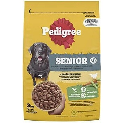 Pedigree Dry Senior drůbeží se zeleninou 3 kg