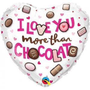 Party Design Фолиев Балон Сърце "I Love You More Than Chocolate (16678)