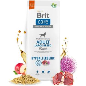 Brit Care Dog Hypoallergenic Mono Protein Adult Large Breed- Супер премиум, хипоалергенна, монопротеинна храна за кучета- с агнешко месо и бял трън 12 кг