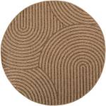Ayyildiz Кафяв кръгъл килим за открито и закрито ø 80 cm Timber 1401 - Ayyildiz Carpets (TIMBER80801401BEIGE)