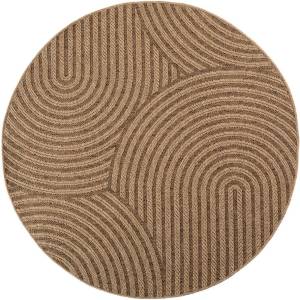Ayyildiz Кафяв кръгъл килим за открито и закрито ø 80 cm Timber 1401 - Ayyildiz Carpets (TIMBER80801401BEIGE)