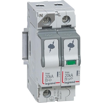 Image 1 of Legrand Катоден отводител тип 2 SPD 20kA 320V 1P+N L - 412224 (412224)
