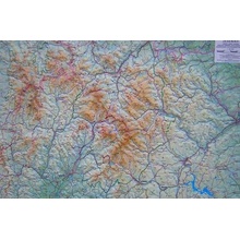 Jeseníky - reliéfní nástěnná mapa - 1:80 000