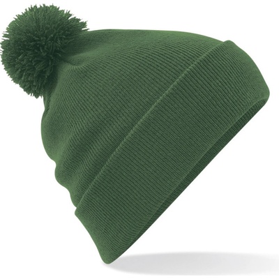 Beechfield Unisex čepice s bambulí B426 Moss Green