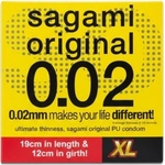 Sagami 1 бр. Ултра тънък екстра голям презерватив Sagami XL 0.02 мм
