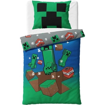 TipTrade Bavlněné obliečky Minecraft Creeper explode 140x200 70x90