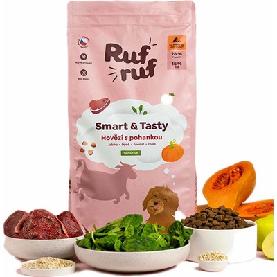RufRuf Smart & Tasty Hovězí s pohankou 12 kg