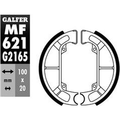 GALFER brzdové čelisti - pakny zadní PIAGGIO typHOON 50/125 93-, NRG 50 94-00, sféra 50 90-96, STORM 50 94-