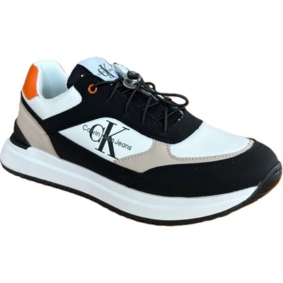 Calvin Klein low cut lace-up sneaker black/taupe