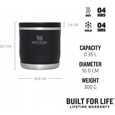 Stanley Termoska jídelní The Adventure To Go Food Jar 350 ml Black