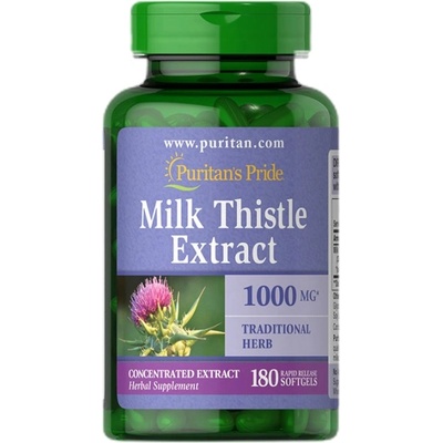 Puritan's Pride Milk Thistle 4: 1 Extract 1000 mg [180 Гел капсули]