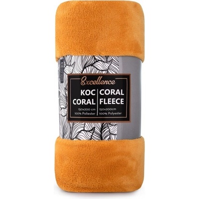 Carbotex Supersoft flísová deka CORAL horčicová