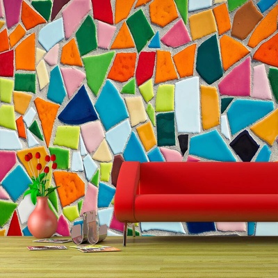 Sablio Tapeta Farebná mozaika, rozmery 336x220 cm