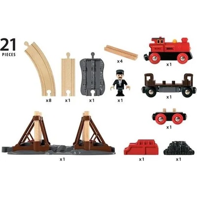 BRIO Комплект влакче с релси (33030)