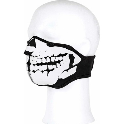 Maska obličejová SKULL 3D neopren černá